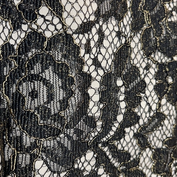 ❤️ 🆕 AX PARIS VINTAGE Party Dress black fishnet flowers NWOT - Picture 10 of 10